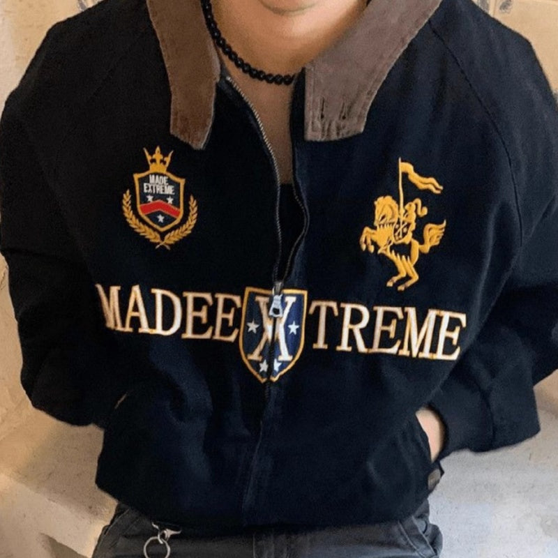 Veste vintage de style américain pour hommes et femmes