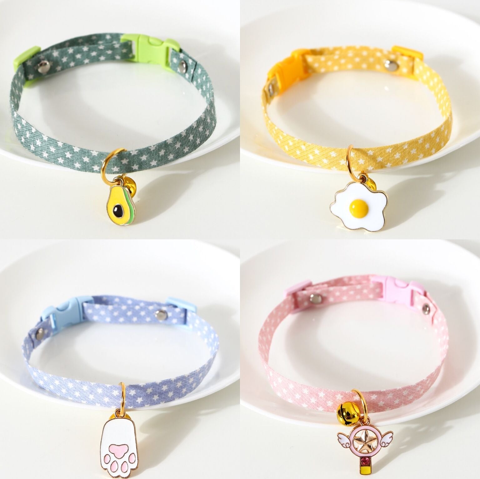 Collier de sécurité pour chien de chat, couleur confluent avocat