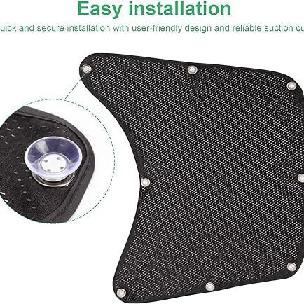 Shade solaire anti-éblouissement noir et camion UV