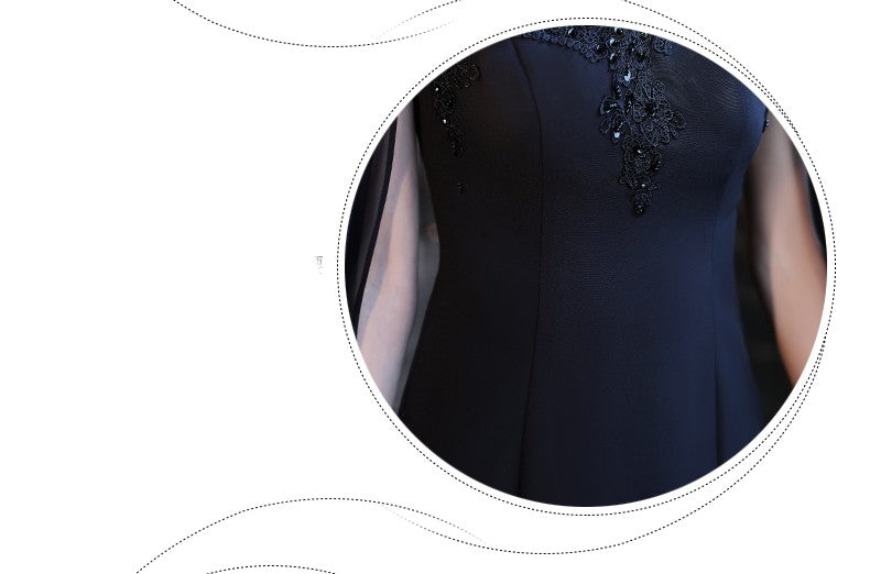 Robe de soirée noire pour femmes avec une sensation haut de gamme