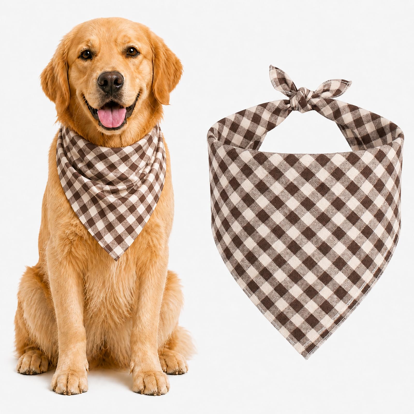 Bleu & Blanc Plaid Dog Bandana 1 Pack
