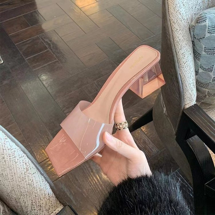 Women's Square Heel Slingback Sandals
