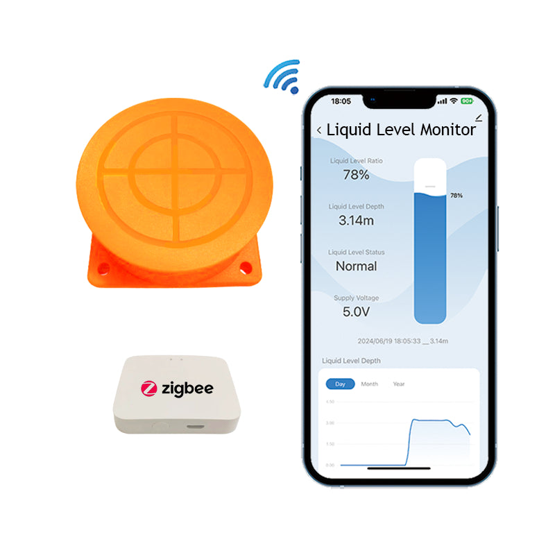 Détecteur d'application mobile sans fil Capteur d'alarme de niveau d'eau et de carburant à distance Ta