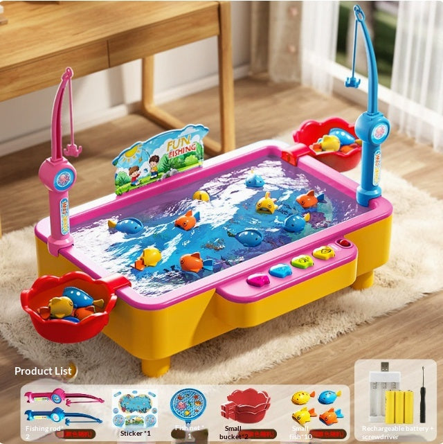 Ensemble de jouets de pêche magnétique électrique
