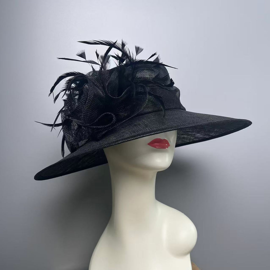 Chapeau de lin tendance style cour vintage pour les femmes