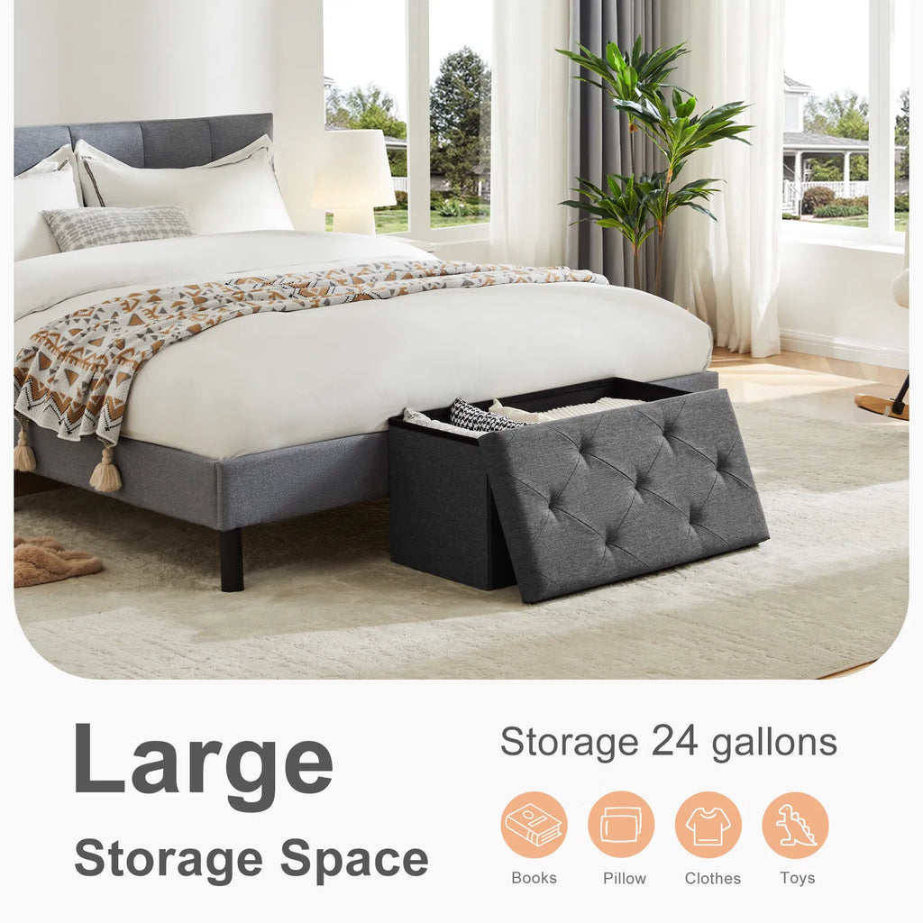 Stockage Ottoman avec siège rembourré en mousse épaisse