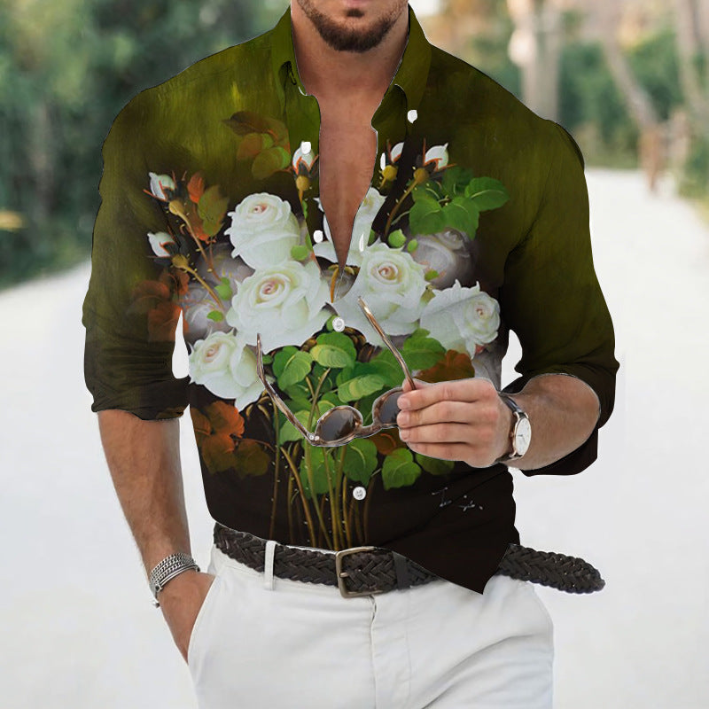 Chemise Florale Retro pour Homme