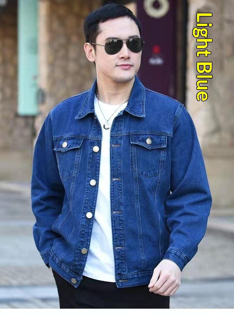 Hommes Relaxed-fit Denim Veste Casual Workwear Style