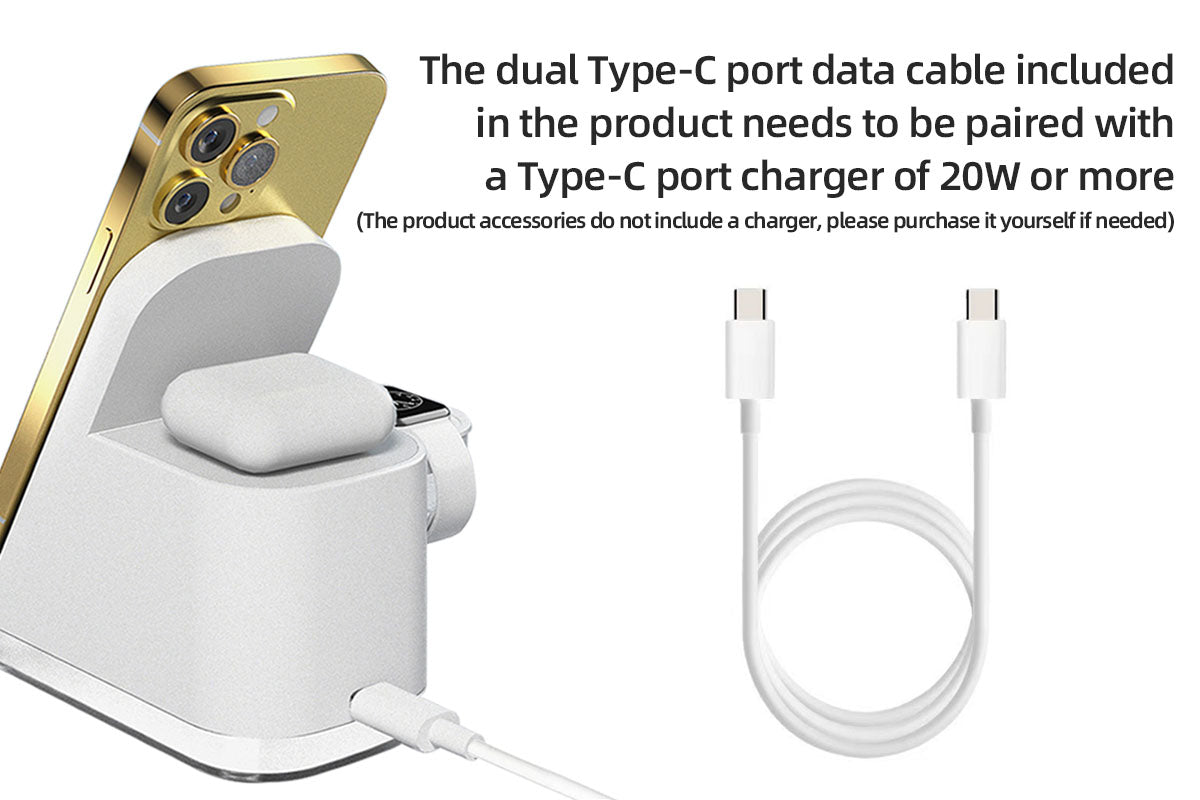 Alignement automatique intelligent Chargeur de charge rapide sans fil à trois en un livré avec un W