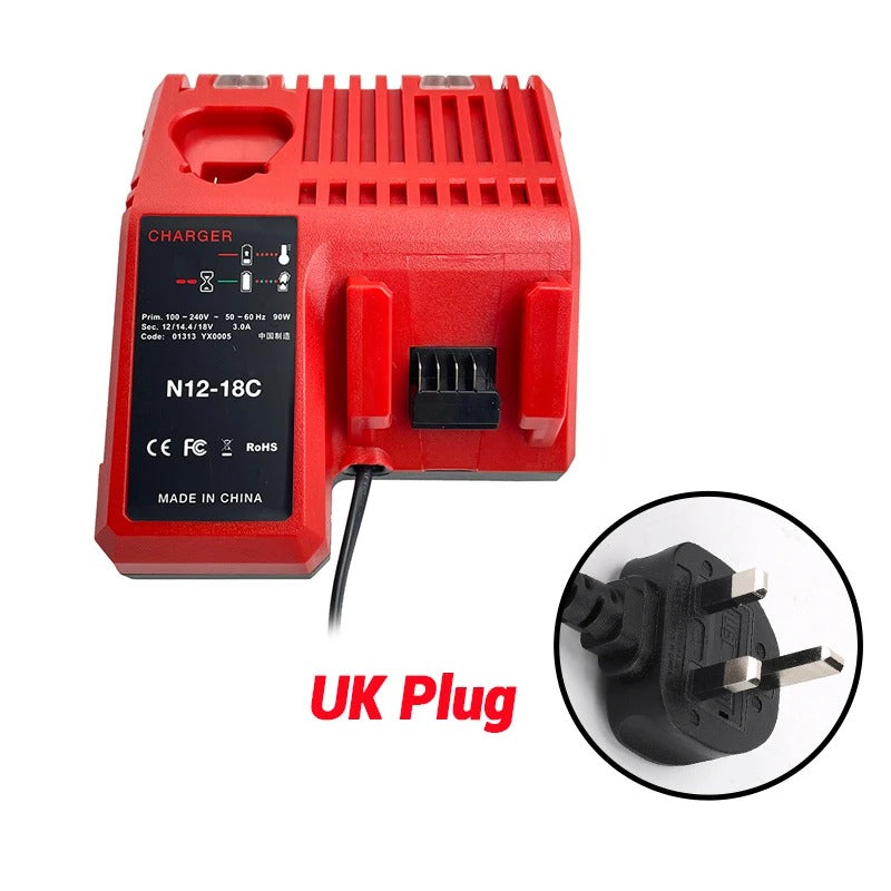 Chargeur de batterie Li-ion de remplacement Chargeur multitension pour Milwaukee M18 14,4V-18V 48-11