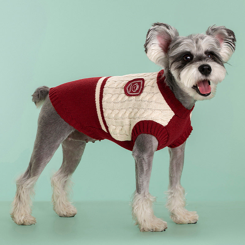 Pet Academy Style Épaisseur chaud Stretch Dog Sweater