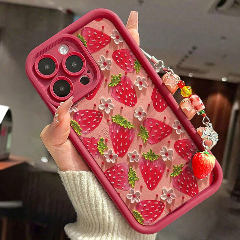 Fraise Polka Dot affaire de téléphone floral