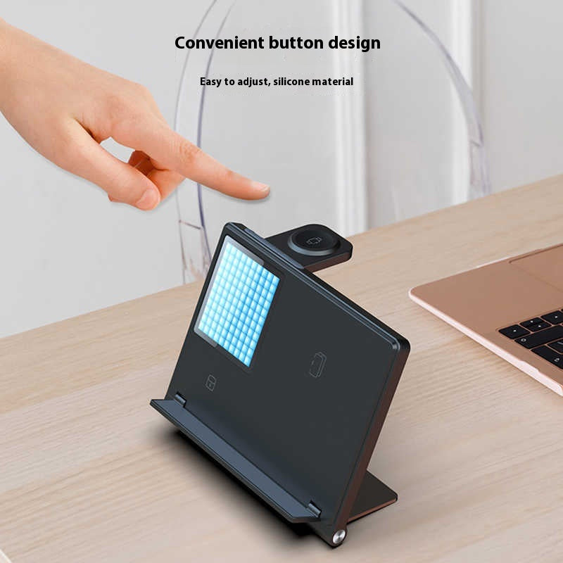 Chargeur numérique d'horloge magnétique pliant sans fil cinq en un