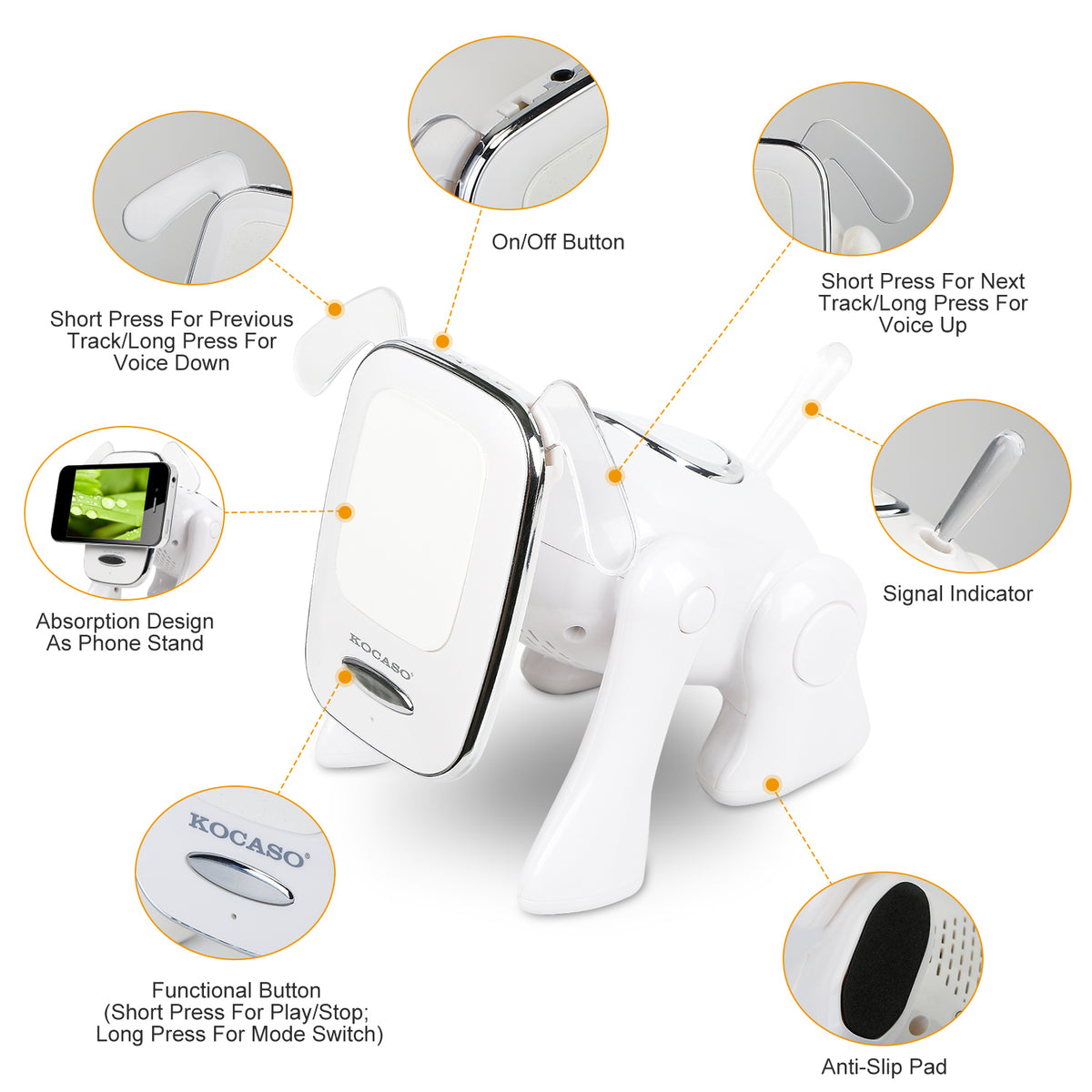 Puppy Dog Wireless Speaker Portable Mini Music Player Stereo Cute Animal Speaker with Buil