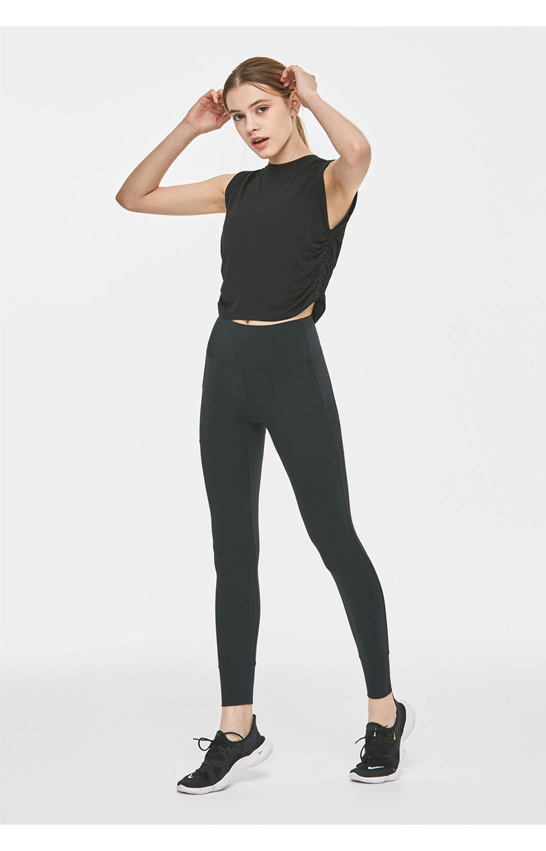Été Femmes Sports Yoga Tank Top Nylon Fitness Yoga Top