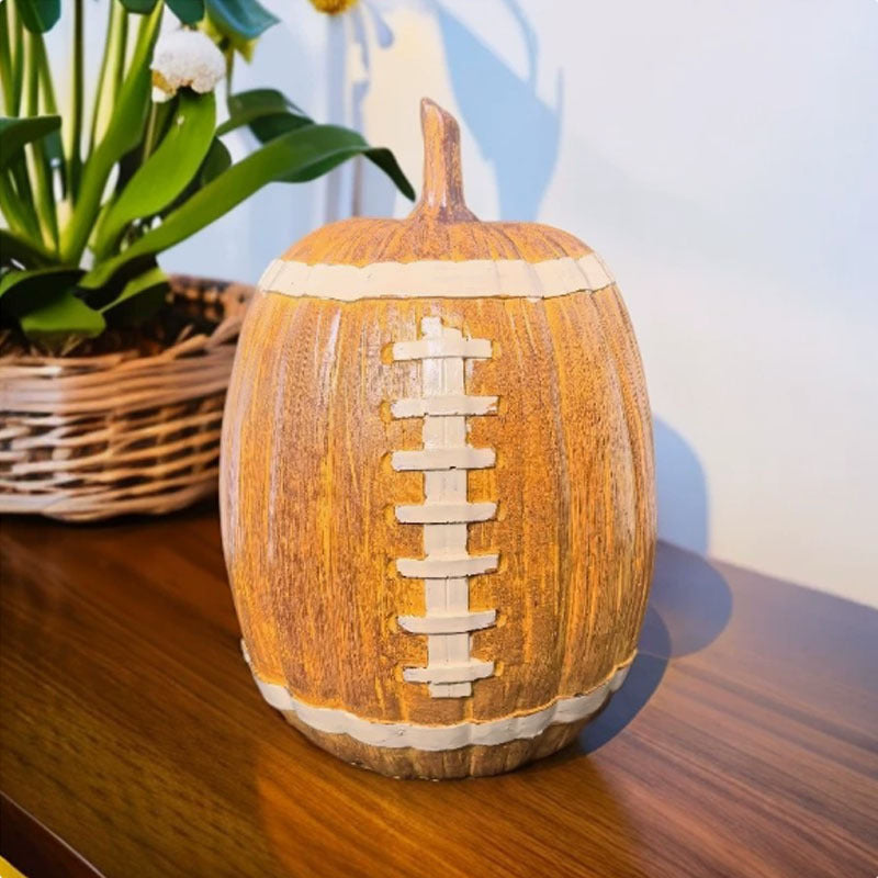Décoration de citrouille de football