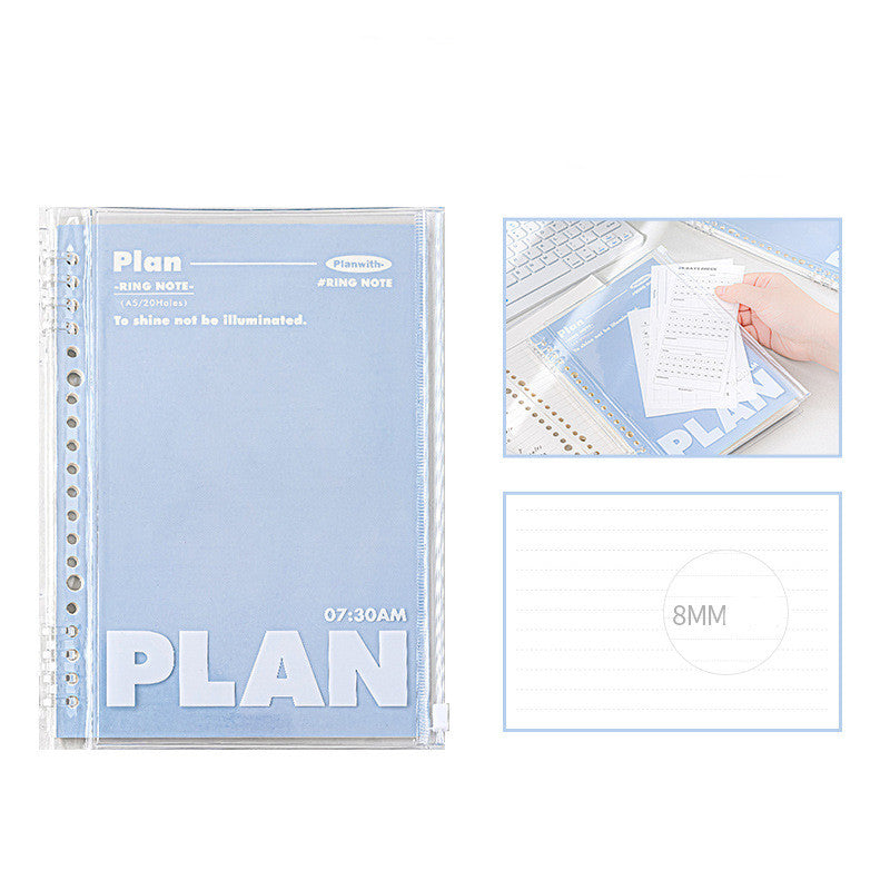 A5 can store a spiral-bound notebook