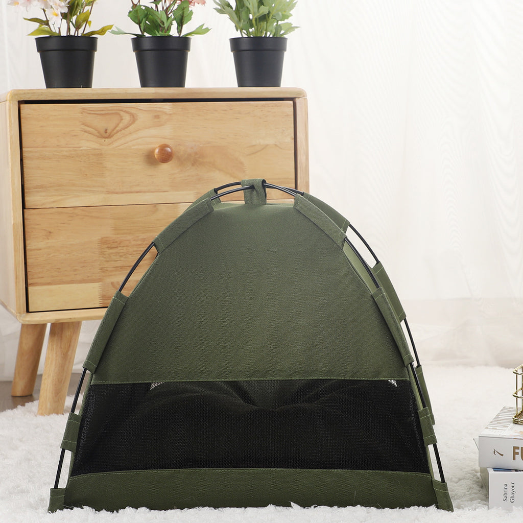 Cat Tente Cooling Mat Dog House Pet Canapé Camping Dog Lit avec coussin pour chien Kennel Intérieur