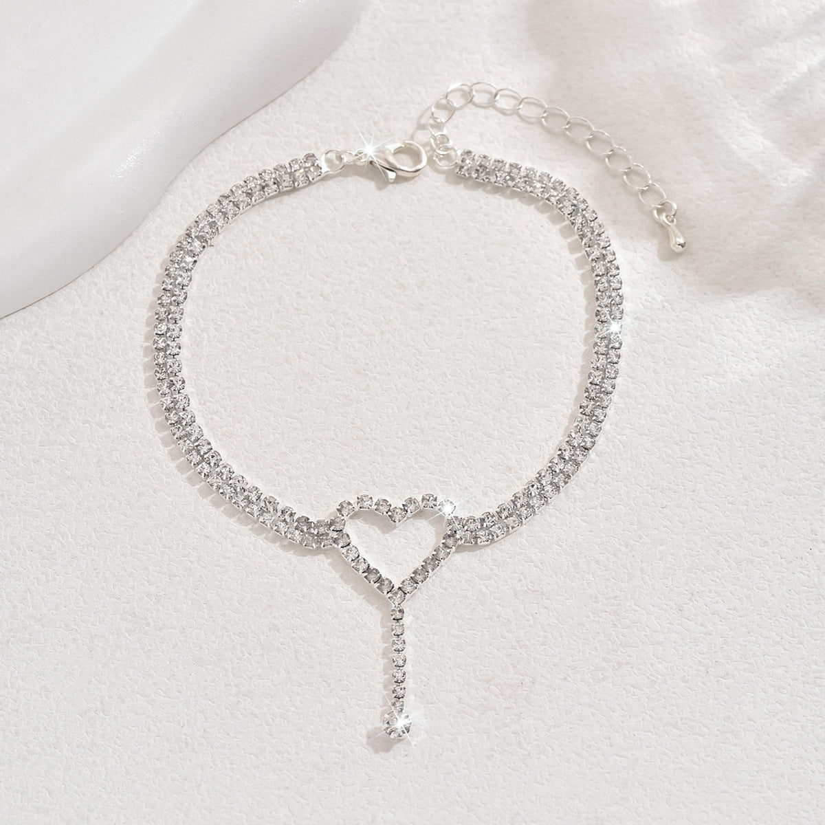 Style Sweet and Simple Strass Bow Tassel Anklet Summer Seaside Beach Vacances Style Fo