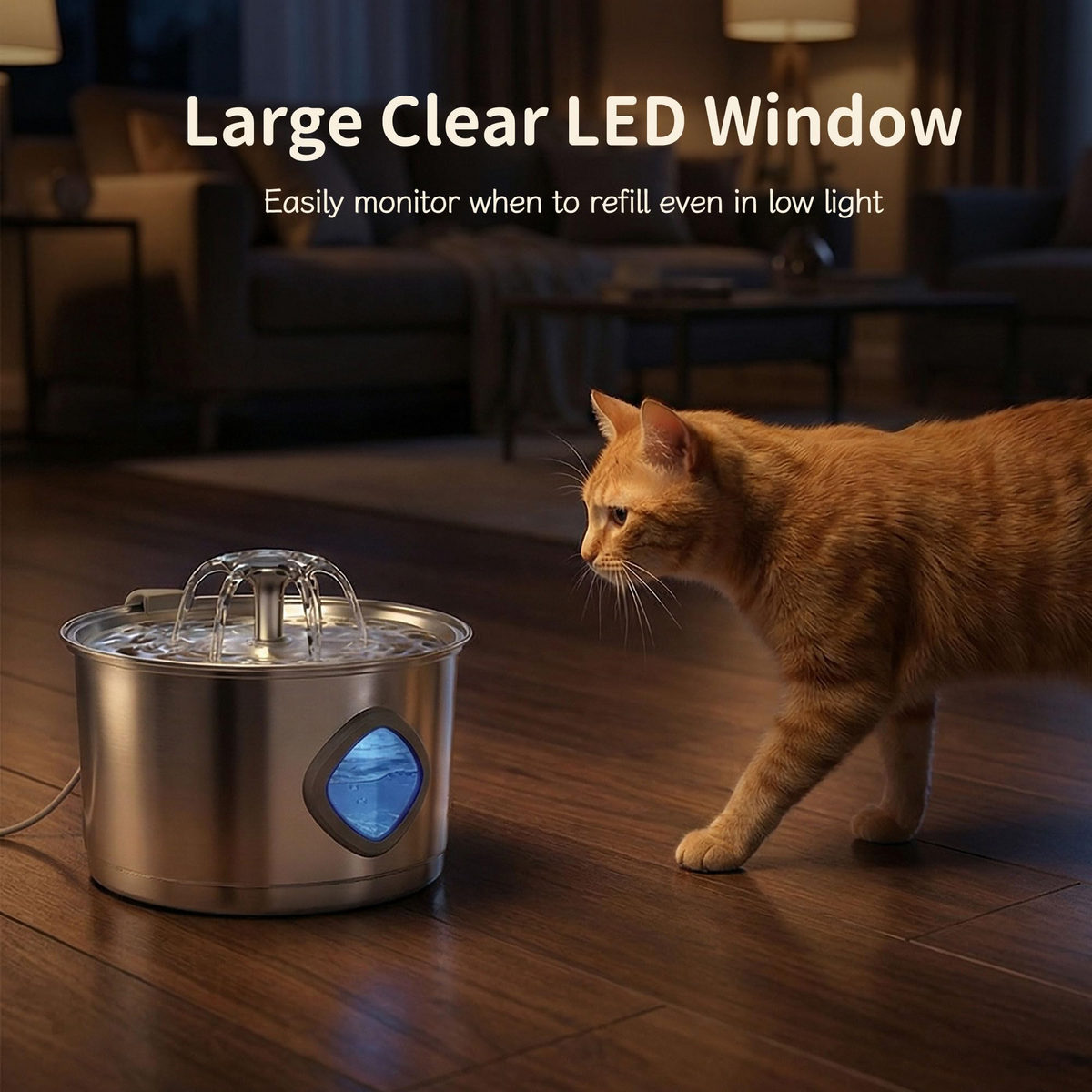 Stainless Steel Cat Water Fountain