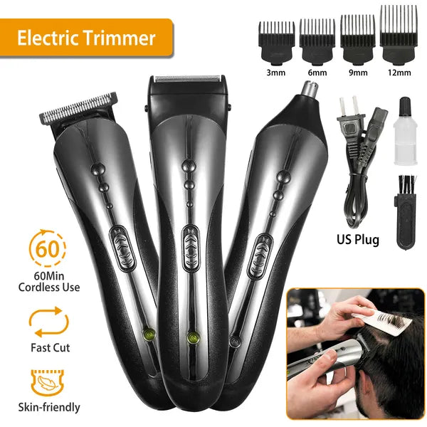 Hommes Électrique Clipper Trimmer Perruque Rechargeable Rasoir Rasoir Nez Trimmer Set
