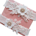 Chaussettes de jambe de fleur de perle