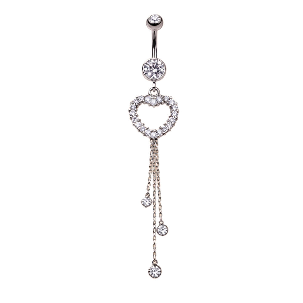 Strass Sexy Tassel Navel Piercing Ring Fashionable