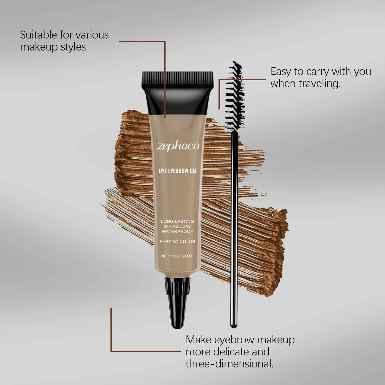 Crème de teinture des sourcils résistant à l'eau
