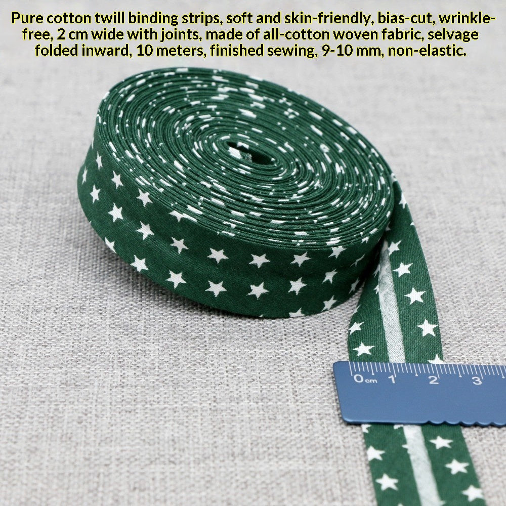 Bande de reliure de 2 cm de large avec imprimé pastoral Star et Floral