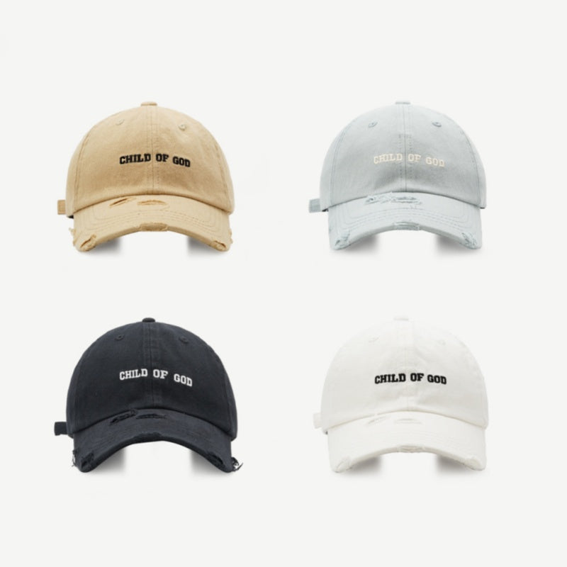 Casquette hip-hop de style rue avec un trou et une broderie anglaise
