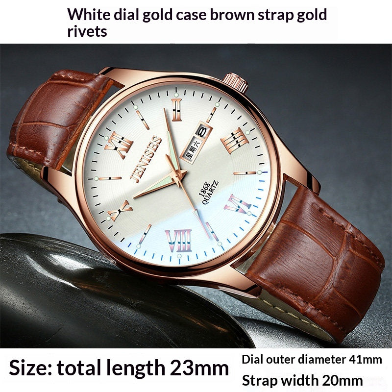 Montres pour hommes Montres étudiantes Montres sportives Quartz Ultra-mince Imperméable Trendy Luminous Displa