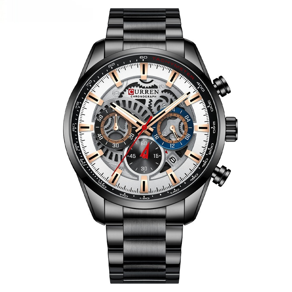 Montre de mode à six mains Quartz pour hommes