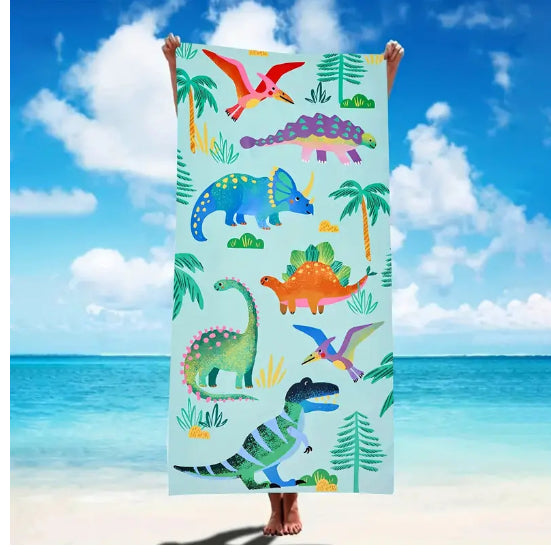 Turtle Pattern Sale Marine Life Dolphin Conch Blue Tropical Fish Beach Towel