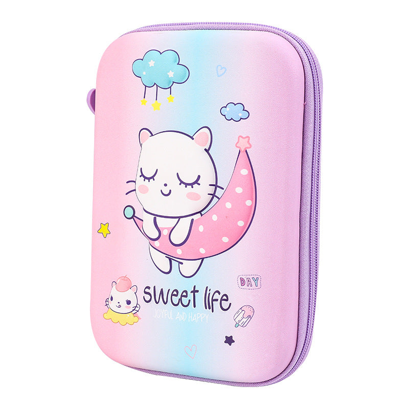 Cute Square Grande Capacité Cartoon Anime Hand Compte Boîte de papeterie