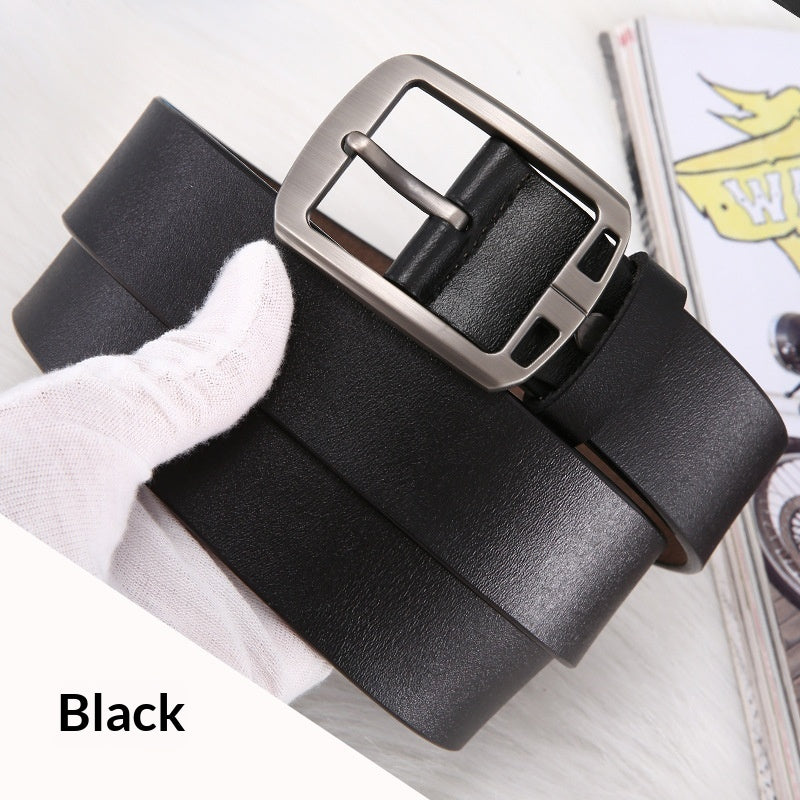 Ceinture en cuir extensible casual homme avec boucle d'épingle