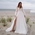 Wish Mesh Split robe de mariée légère pour femmes