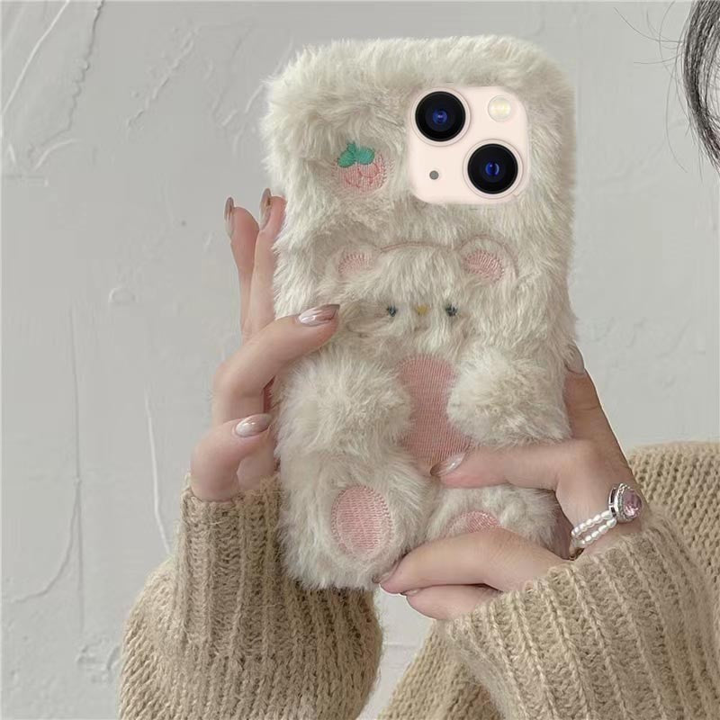 Étui téléphonique en peluche japonaise et coréenne