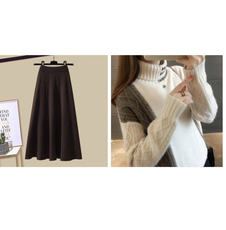 Jupe tricotée haute couture pour femmes