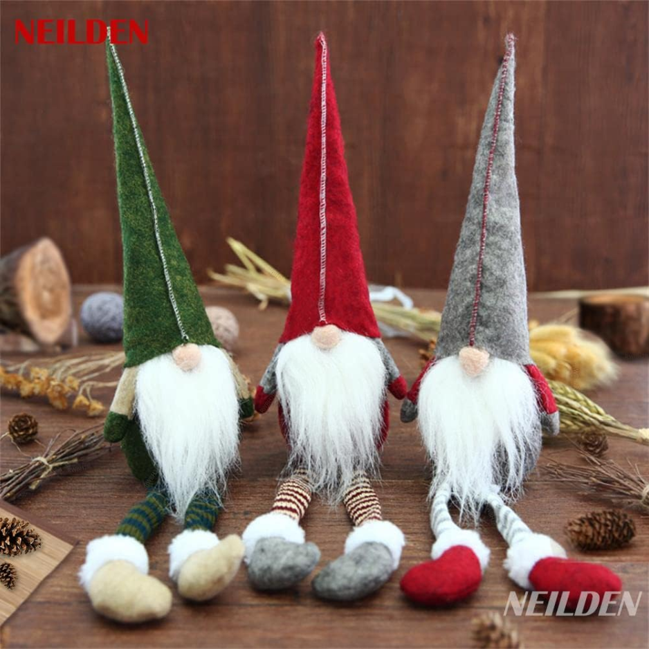 3pcs Décoration de Noël longues jambes Rudolph Doll Noël enfants Cadeau Hôtel Mall Fenêtre