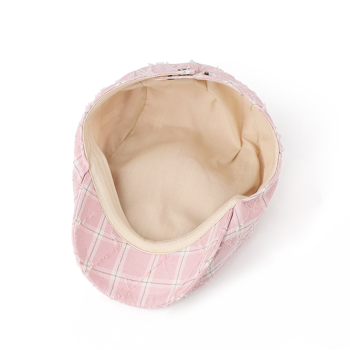 Béret octagonal à carreaux rétro