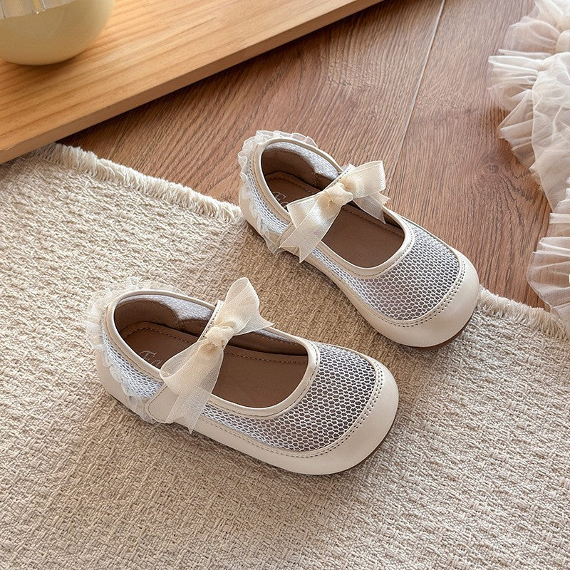 Filles' Mode Mesh Soft Sole Anti Slip Dentelle Bow Low Top Princesse simple chaussure