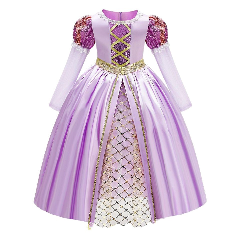 Robe de Dentelle Tutu pourpre pour petites filles