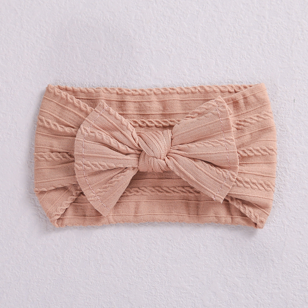 Accessoires pour cheveux bébé Tête élastique Bande passante Edge Nylon Bow Bandeau pour enfants