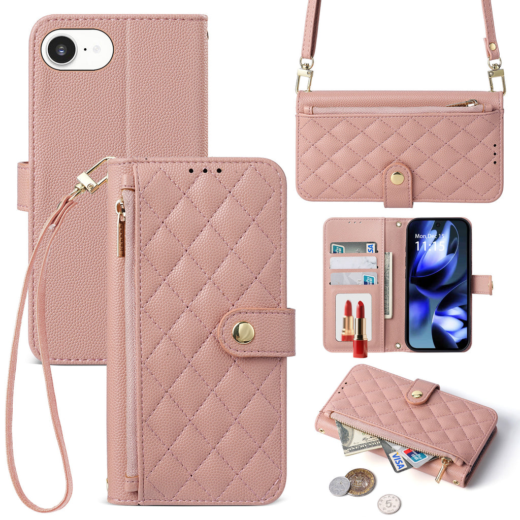 Sac de téléphone à fermeture éclair Crossbody Lanyard