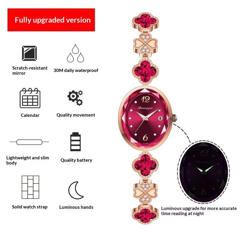 Montre bracelet de calendrier de luxe abordable