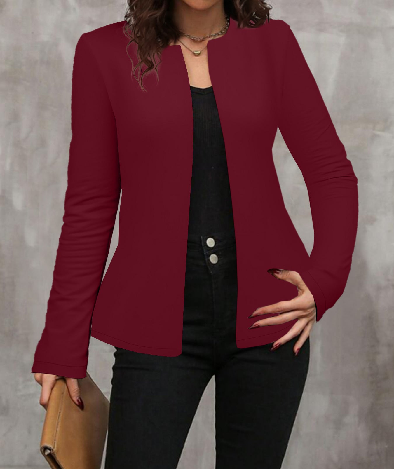 Veste polyvalente décontractée et mince pour femmes
