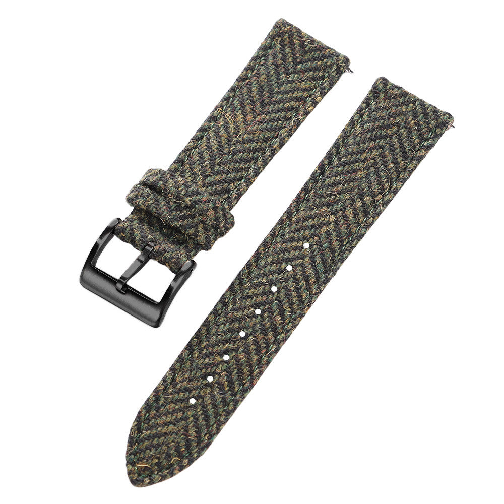 Leather watch strap finished with quick release mechanism