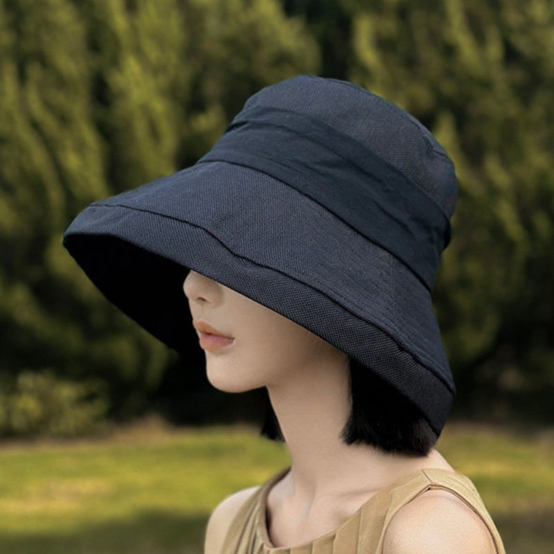 Chapeau de seau à gros bord de style japonais pour femmes Saison estivale