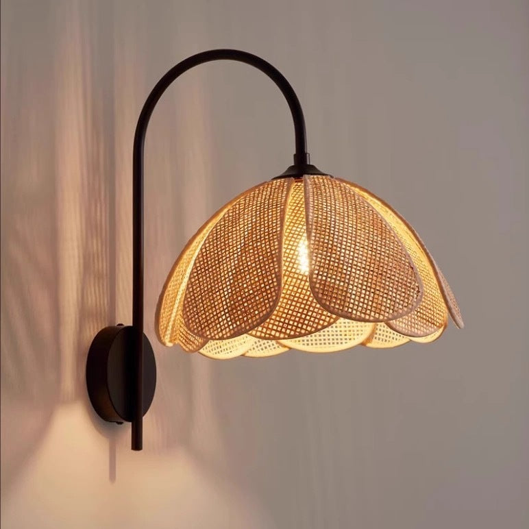 Boutique Inn Tea Room Restaurant Corridor Bamboo Art Woven Wall Lampe