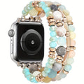 Bande de perles en pierre naturelle de Bohemian pour la série de montres Bracelet de remplacement pour IWatch Femmes Hommes